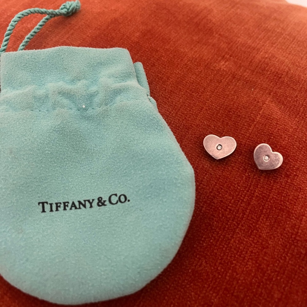 Tiffany & Co Paloma Picasso Heart Diamond Earrings rare